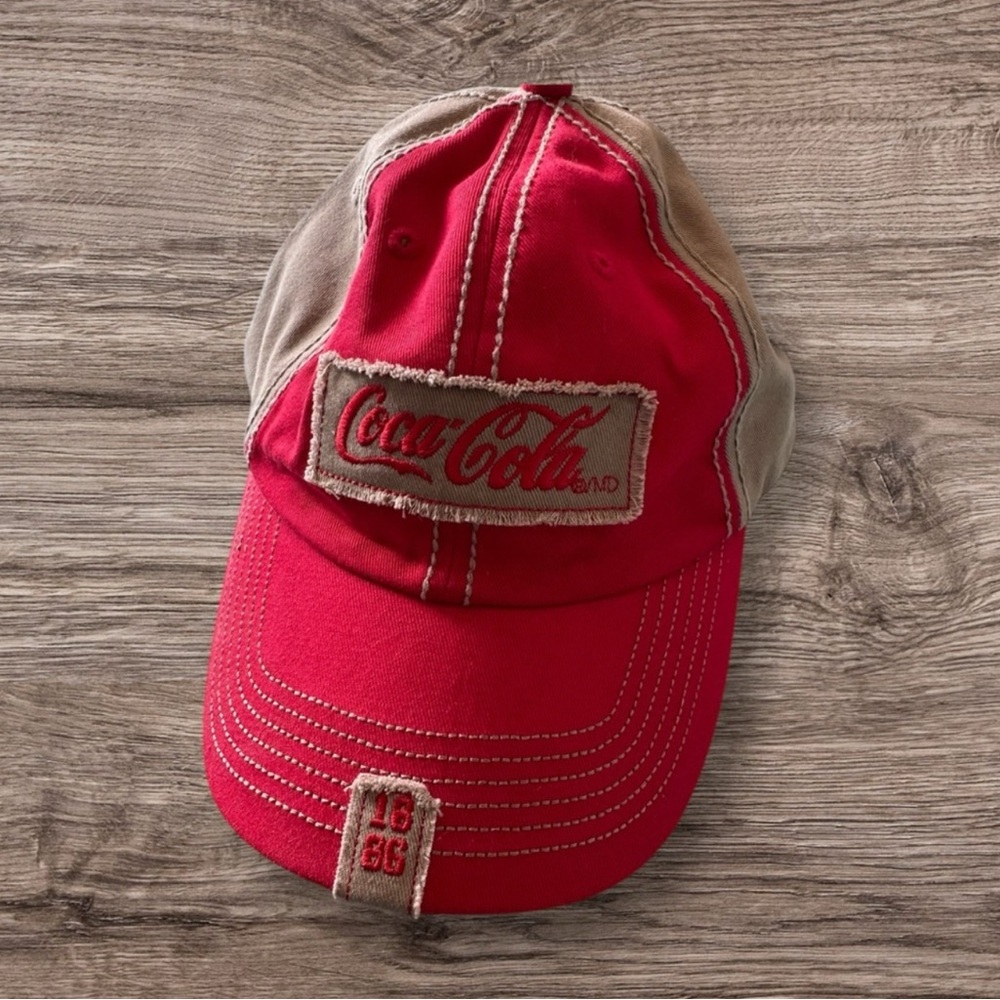 Coca-Cola Red and Tan Cap NWT